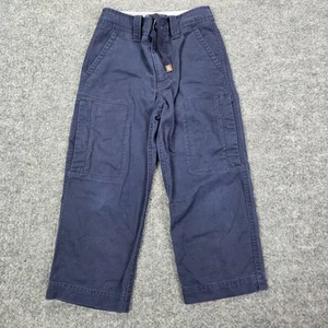 Polo Ralph Lauren Pants Boys 4 Navy Blue Cotton Drawstring Waist RL Patch Casual - Picture 1 of 12
