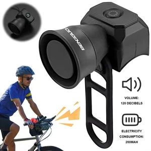 Bike Electronic Loud Bell Horn Bicycle Handlebar Ring Bell Cycling Warning - Picture 1 of 21