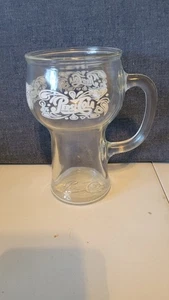 Taza de vidrio transparente vintage PEPSI COLA con mango logotipo blanco transparente - Imagen 1 de 7