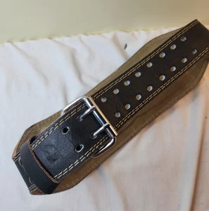 Harbinger 6" Padded Leather Weightlifting Belt Size Large - Picture 1 of 6