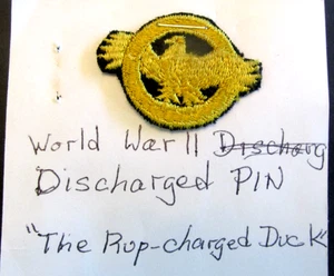 VTG WW2 US Ruptured Duck Honorable Discharge Veteran Patch - Picture 1 of 2