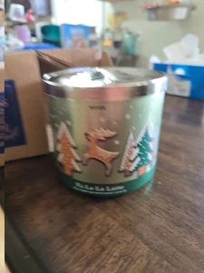 Bath & Body Works Fa La La Latte  3 Wick Scented Candle 14.5 oz - Picture 1 of 5