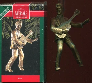 1992 ELVIS HALLMARK ORNAMENT   BRASS PLATED ( 947) - Picture 1 of 2