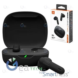 JBL Wave Flex 2 Auriculares IP54 en el Oido Bluetooth+Mic Voz Consciente Negro - Imagen 1 de 3
