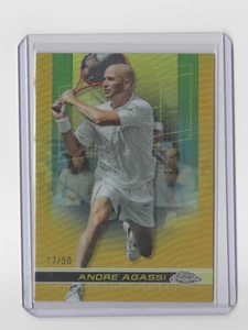 2024 Topps Chrome Tennis Gold Refractor #168 Andre Agassi 17/50 AL5 - Picture 1 of 2