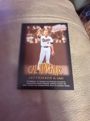 Cal Ripken Jr 1997-98 Fleer Million Dollar Moments Orioles #8   - Image 1 of 2