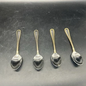 4 Wallace Continental Gold Bead Table Spoons 7 1/8” L - Picture 1 of 7