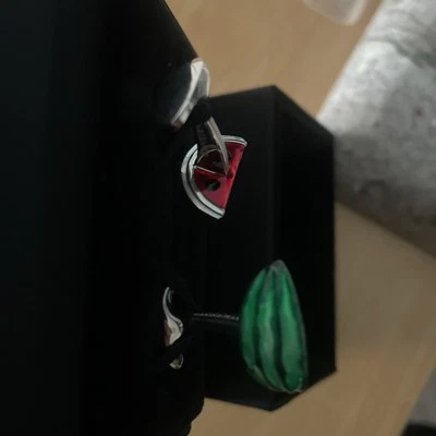 Deakin & Francis Silver With Enamel Watermelon Wedge Cufflinks  - Image 1 of 4