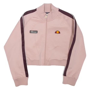 ELLESSE Cropped Womens Track Jacket Pink UK 14 - Picture 1 of 6