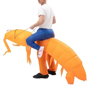 Inflatable Riding Shrimp Costume Props for Party Supplies Festival Christmas - Picture 1 of 7