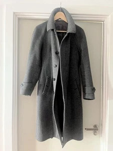 Suitsupply Grey Herringbone Cashmere Blend Belted Overcoat - QUICK SALE PLS  - Picture 1 of 5
