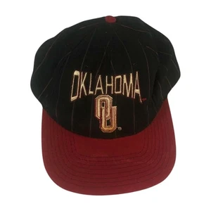 Vintage University of Oklahoma Sooners OU Snapback Mütze Kappe AJD hergestellt in den USA - Bild 1 von 4