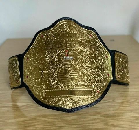 Big Gold World Heavy Weight Wrestling Championship Replica Title Belt Full Gold Cover