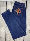 Pantalones de mezclilla para mujer South Pole Jeans Co. azules talla 11 bolsillos bordados cremallera