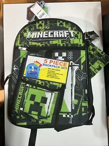 Kids Minecraft 5-Piece Backpack Set Set - Picture 1 of 5