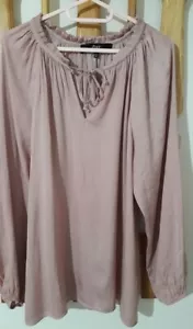 MAX Dusty Rose Silky Blouse M/L - Picture 1 of 8
