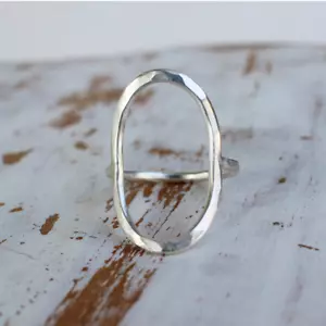 Schöner kreisförmiger Ring 925 Sterlingsilber handgefertigtes Geschenk für Friendsip Day KC-967 - Bild 1 von 7
