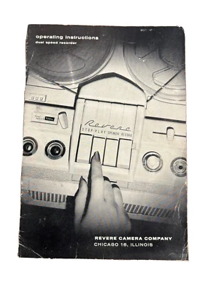 GRABADORA DE CINTA de doble velocidad REVERE de colección - Manual de instrucciones de funcionamiento Foto 1 de 4