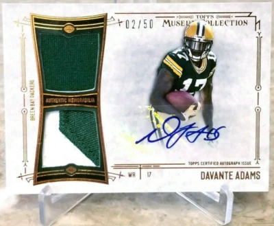 2014 Davante Adams TOPPS Museum Rookie Card Autograph 02/50 Patch Auto Packers - Image 1 of 4