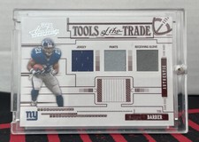 2005 Playoff Tiki Barber Game Used Jersey/Pants/Receiving Glove 10/50 NY GIANTS