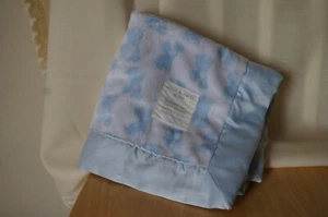 SECURITY Carters BLUE White PUPPY Dog Satin Dots Little Blanket of Mine Lovey - Picture 1 of 14