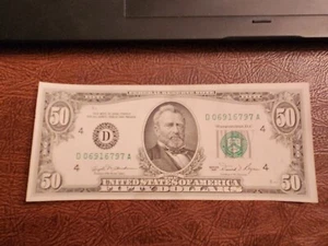 $50 Bill Old Small Face Series 1981, FRB Cleveland OH (D06916797A) - Picture 1 of 8