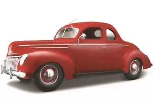 MAISTO Die Cast Model 1939 Ford Deluxe Coupe Mint Red scale 1:18 model - Picture 1 of 6