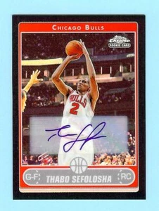 06-07 TOPPS CHROME "BLACK REFRACTOR" THABO SEFOLOSHA ROOKIE AUTO AUTOGRAPH-BULLS - Picture 1 of 1
