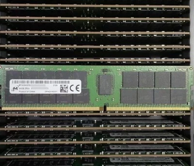 Micron MT 64GB DDR4 3200MHz 2933MHz 2666MHz 2400MHz Server RAM 2Rx4 4DRx4 RDIMM - Image 1 of 4