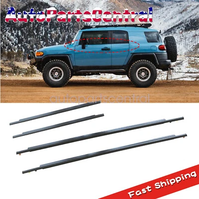 Restricción climática moldeada para cinturón de puerta 4 piezas para Toyota FJ Cruiser 2007-2014 delantera y trasera Foto 1 de 4