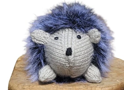 Hedgehog, Stuffed Gray Animal, Plush Toy, Knitted Toy, Brand New, Handmade - Image 1 of 4