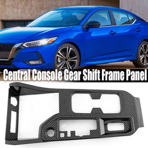 Central Console Gear Shift Frame Panel Trim For Nissan Sentra 2020+ Carbon Fiber - Picture 1 of 12