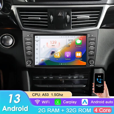 For Mercedes Benz E-W211 E350 E500 E350 CLS-W219 Android 13 CarPlay Radio Stereo - Image 1 of 4