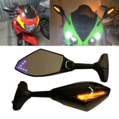 Espejos retrovisores LED luces de giro para Honda CBR 600 F3 F4 F4i CBR900RR Foto 1 de 4