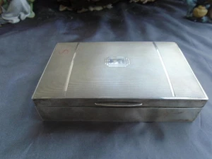 ART DECO STYLE WILLIAM NEALE & S. DESK TOP CIGARETTE.CARD BOX BIRMINGHAM 1953 D - Picture 1 of 10