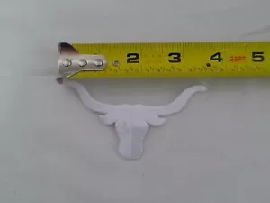 Texas Longhorn White Iron on patch 3 5/8 x 2 - Picture 1 of 2