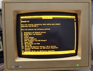 AOC 12" Amber CRT Monochrome Monitor With swivel WORKS Bright Vintage Retro READ - Picture 1 of 14