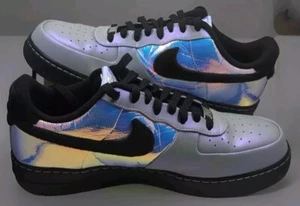 Nike Air Force 1 Low Hologram Herren Gr.12 Comfort Premium Grau 579941-101 NEUWERTIG - Bild 1 von 13