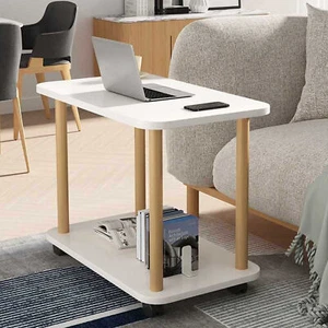 2-stufiger Beistelltisch, mobiler Kaffeetisch, Wohnzimmertisch, Sofatisch Schmal - Bild 1 von 17