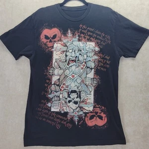 Big Chris Art Mens Black Classic Cotton Size Medium T Shirt King Of Hearts - Picture 1 of 16