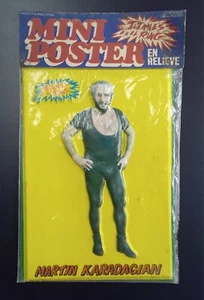 Mini póster Cromy de colección figura plastica titanes en el anillo Martin Karadagian años 80 - Imagen 1 de 10