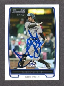 2012 BOWMAN BP 45 Angelys Nina COLORADO ROCKIES SIGNED AUTOGRAPH AUTO COA - Picture 1 of 1