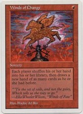 WINDS of CHANGE X1  MAGIC Mtg  5TH EDITION NEAR MINT/EXCELLENT (NM/EX) UNPLAYED!