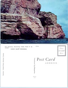 Santuario de aves, pintoresco Gaspé Peninsula Percé P.Q. PC vintage Canadá - Imagen 1 de 1