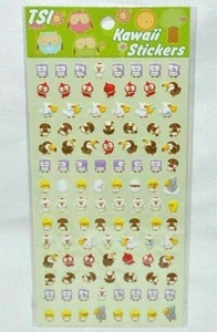 NUEVO-TSI KAWAII COLORIDO PEQUEÑO PÁJARO HINCHADO PEGATINAS: TUCÁN PELÍCANO BÚHO ROJO, POLLITO - Imagen 1 de 3