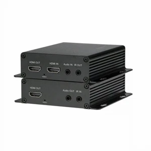 HDMI over Fiber Optic Extender w/ KVM USB 3.5mm Audio IR Full HD 1080P SM 20Km - Picture 1 of 6