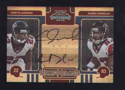 2009 PLAYOFF CONTENDERS CHEVIS JACKSON & HARRY DOUGLAS DUAL AUTO 01/10 - Image 1 of 2