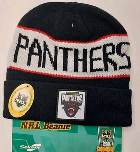 NRL Penrith Panthers Beanie Headwear Warm Hat Cap Rugby League Licensed - Picture 1 of 3