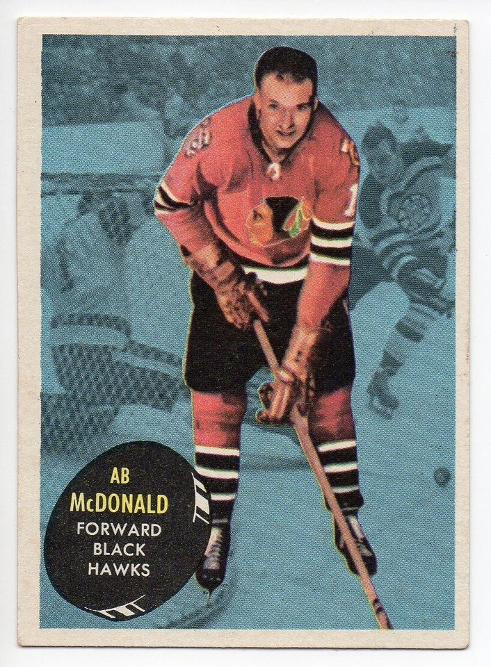 1961-62 Topps #27 Ab McDonald Chicago Blackhawks - Image 1 of 1
