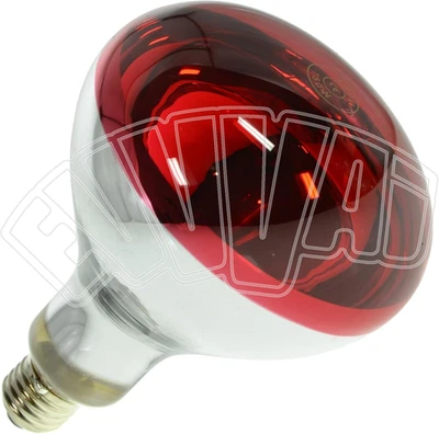 LAMPADA INFRAROSSI 150W ROSSA E27 / RISCALDAMENTO PULCINI E ALTRI ANIMALI - Immagine 1 di 4